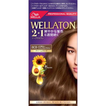 웰라 톤 투플러스원 크림 8CB 더 밝은 내추럴 브라운 60g+60ml 웰라 AG