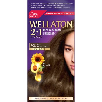 웰라톤 2+1 크림 7CL 밝은 카멜 브라운 60g+60ml