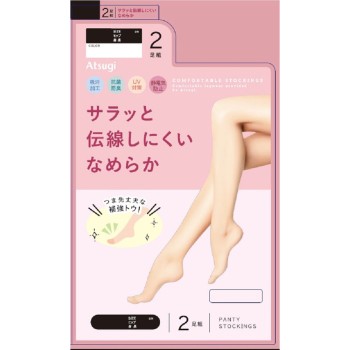 부드럽고 올 안 풀리는 팬티스타킹 2P ML 시어B 아츠기