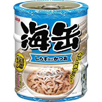 참치 캔 미니 3P 시라스 포함 가다랑어 180g 아이시아