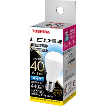 LED전구 E17 40W형 광배광타입 밀폐기구대응 주광색 LDA4D-G-E17 도시바전지