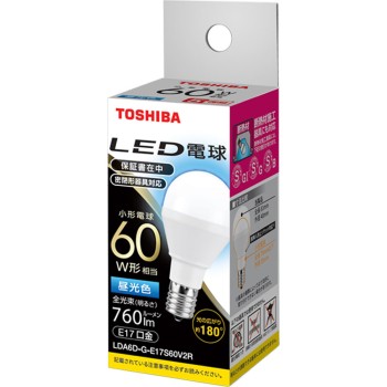 LED 전구 E17 60W형 광배광 타입 밀폐기구 대응 주광색 LDA6D-G-E17