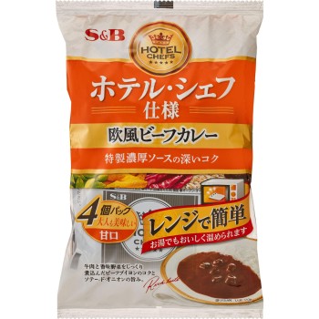 호텔 셰프 사양 서양식 비프카레 4개 팩 단맛 680g