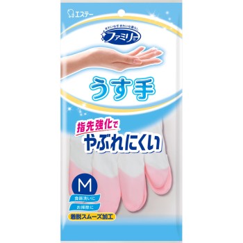 패밀리 비닐 얇은 손가락 항바이러스 가공 M 핑크 1쌍 에스테