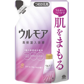 울모아 고보습 입욕액 크리미 플로럴 리필 480ml 아스제약