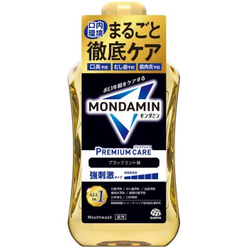 몬다민 프리미엄 케어 블랙 민트 구강세정제 1000ml 아스제약
