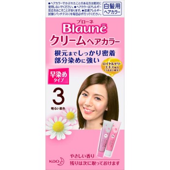 브로네 크림 헤어컬러 3 밝은 밤색 40g×2 카오