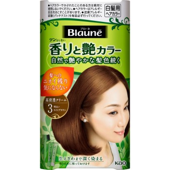 브로네 향기와 윤기 컬러 크림 3 밝은 라이트 브라운 80g 카오