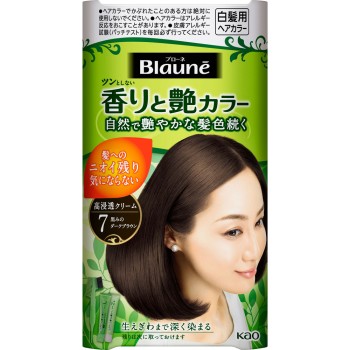 브로네 향기와 윤기 컬러 크림 7 검은빛 다크브라운 80g 카오