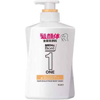 맨즈비오레ONE 올인원 머리카락・피부 매끈매끈타입 본체 480mL 카오