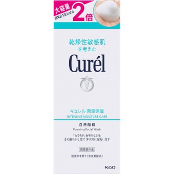 큐렐 윤침 보습 거품 세안료 대사이즈보틀 300mL 카오