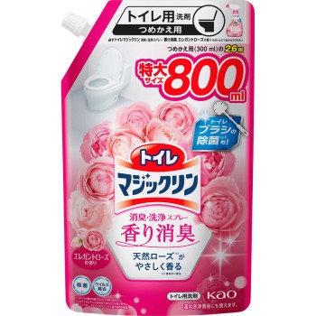 변기 매직클린 소취·세정 스프레이 향기 소취 엘레강트 로즈 향 리필용 800ml 카오