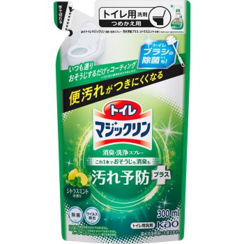 화장실 매직린 소취·세정 스프레이 오염 예방 플러스 시트러스 민트향 리필 300ml 카오