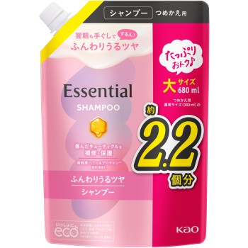 에센셜 부드럽고 윤기나는 샴푸 리필 680ml 카오