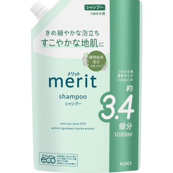 메리트 샴푸 리필용 1080mL 카오