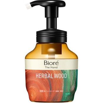 비오레 더 핸드 거품 핸드 소프 깊고 따뜻한 허벌 우드 향 펌프 280ml 카오