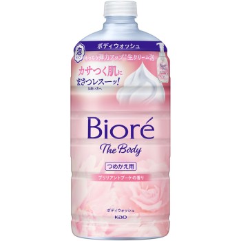 비오레 더 바디 거품 타입 브릴리언트 부케 향 리필용 780mL 카오