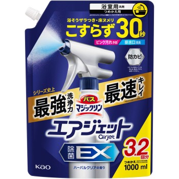 배스 매직클린 에어 제트 살균 EX 허벌 클리어 향 리필용 1000ml 카오