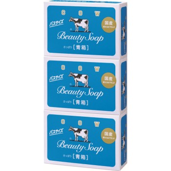 카우브랜드 파란 상자 배스 사이즈 3개 팩 130g×3 규슈 비누