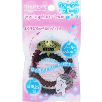 mapePe 스프링헤어고무 슬림2P BK&BR _ 샨테이