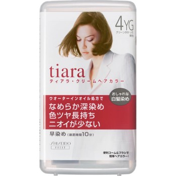 티아라 크림 헤어 컬러 녹스름한 밤색 40g 시세이도