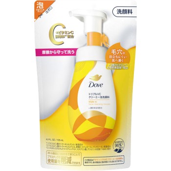 도브 트리플 VC 크리미거품 세안료 리필 125ml 유니레버 재팬