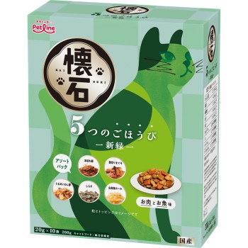 懐石 5가지 포상 새잎 (20g×10) 200g 펫라인