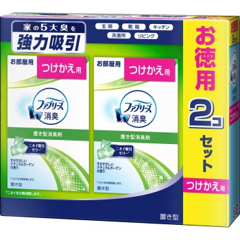 거치형 파브리즈 상쾌한 내추럴 가든 향 교체용 130g×2 P&G재팬