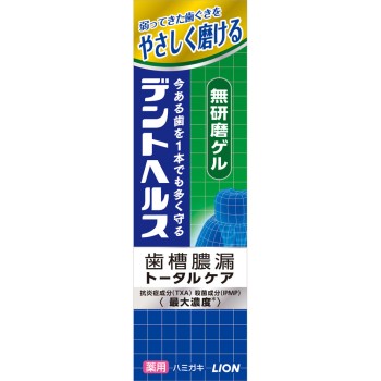 덴트헬스 약용 치약 무연마 겔 85g 라이온