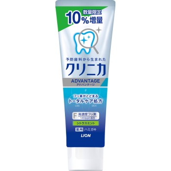 클리니카 어드밴티지 치약 시트러스 민트 10% 증량 치약 143g 라이온