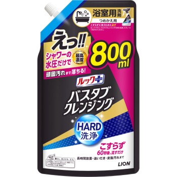 룩 플러스 욕조 클렌징 욕실 세제 문지르지 않는 하드 세정 리필 대 시트러스향 문지르지 않는 욕실 청소 800ml 라이온
