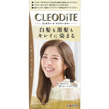 크레오디테 클리어리컬러(흰머리용) 시어베이지 72g+72ml 다리야