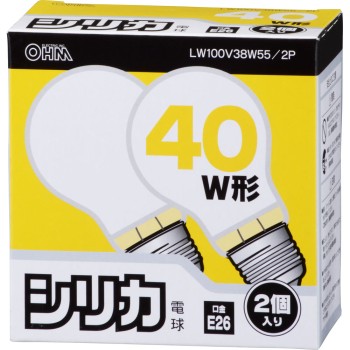 OHM 실리카전구 40W형 2P LW100V38W2PA 옴전기
