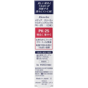 미디어 크리미 라스팅 립 A PK-25 3g 가네보