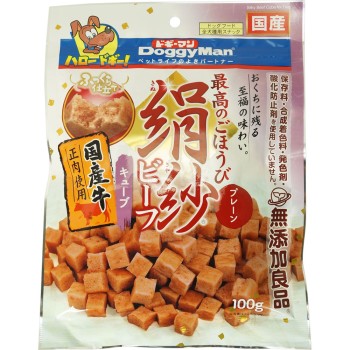 비단 결 비프 큐브 플레인 100g 도기맨 하야시