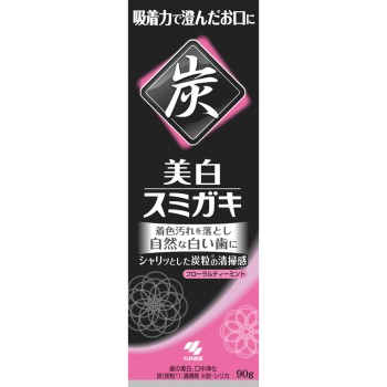 미백 숯 치약 플로럴 티 민트 90g 고바야시제약