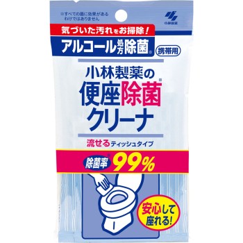 변기 시트 살균 클리너 휴대용 티슈 타입 10매 고바야시제약