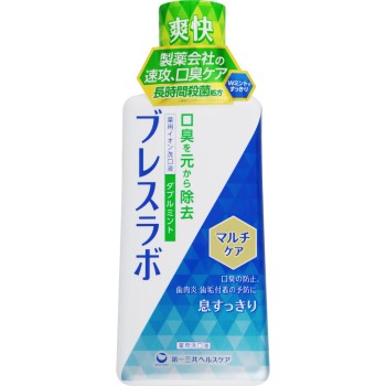 브레스 라보 마우스워시 멀티 케어 더블 민트 450ml 다이이치산쿄 헬스케어