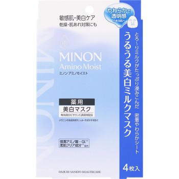 미노온 아미노 모이스트 미백밀크마스크 20ml×4매입 다이이치산쿄 헬스케어