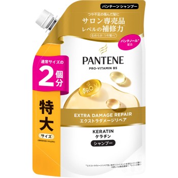 판텐 엑스트라 데미지 케어 샴푸 리필 특대 사이즈 600ml P&G재팬
