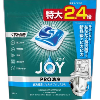 죠이 PRO 세정 식기 세척기용 세제 젤 탭 크리스탈 32개 430g P&G재팬
