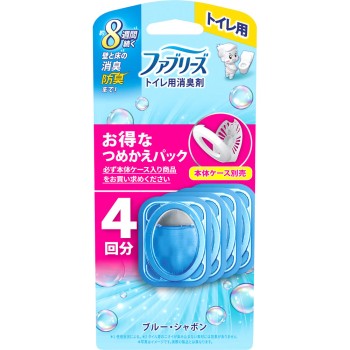 페브리즈 화장실용 탈취제 블루샤봉 4개팩 6.3ml×4 P&G재팬