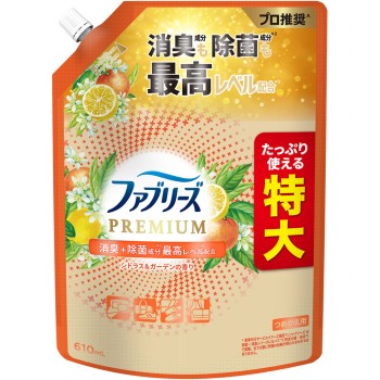 패브리즈W제균+소취 프리미엄 시트러스&가든향 교환용 특대사이즈 640ml P&G재팬