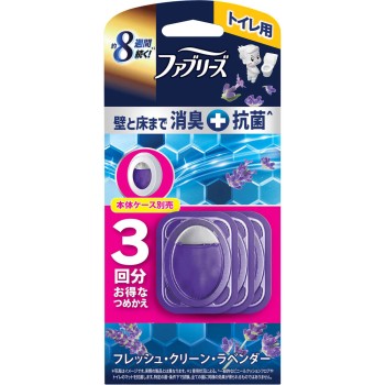 페브리즈 화장실용 소취제 프리미엄 시리즈+항균 프레쉬 클린 라벤더 리필 3개 팩 6.3ml×3 P&G재팬