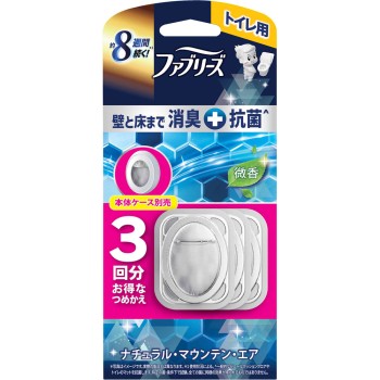 파브리즈 토일렛용 소취제 프리미엄 시리즈 +항균 내추럴 마운틴 에어 리필 3개 팩 6.3ml×3 P&G 재팬