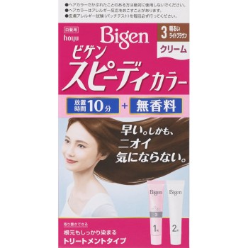 비겐 스피디 컬러 크림 3 밝은 라이트 브라운 40g+40g 호유