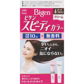 비겐 스피디컬러 크림 6 다크브라운 40G+40G 호유