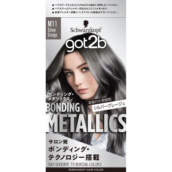 got2b 본딩 메탈릭스 헤어컬러 실버그레이주 55g+110mL+15 헨켈재팬